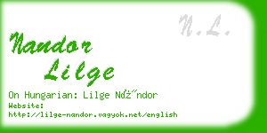 nandor lilge business card